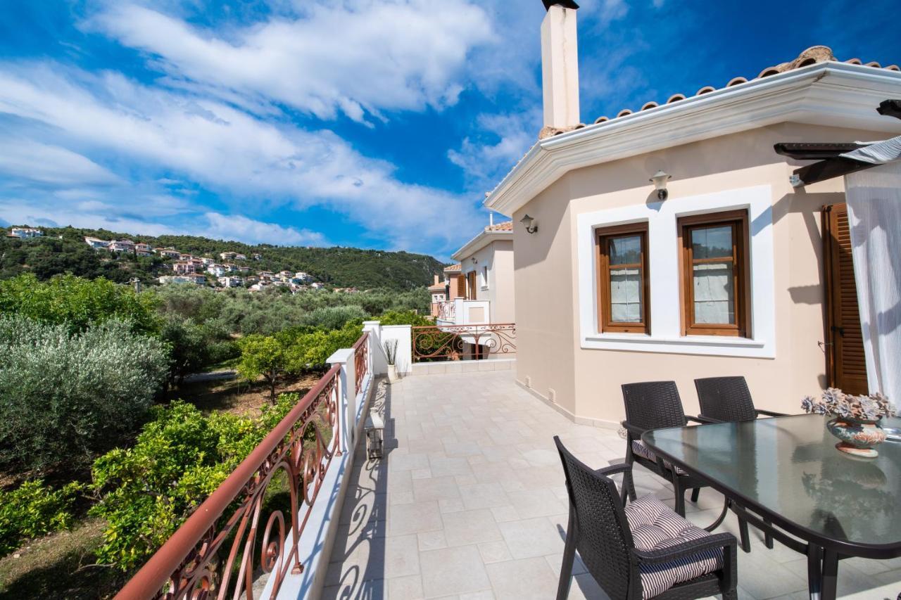 Luxury Rustic Villa Mountain View Lefkáda Eksteriør bilde